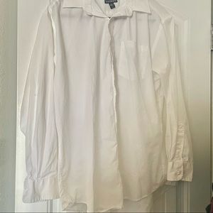 Mens George white button down long sleeve
